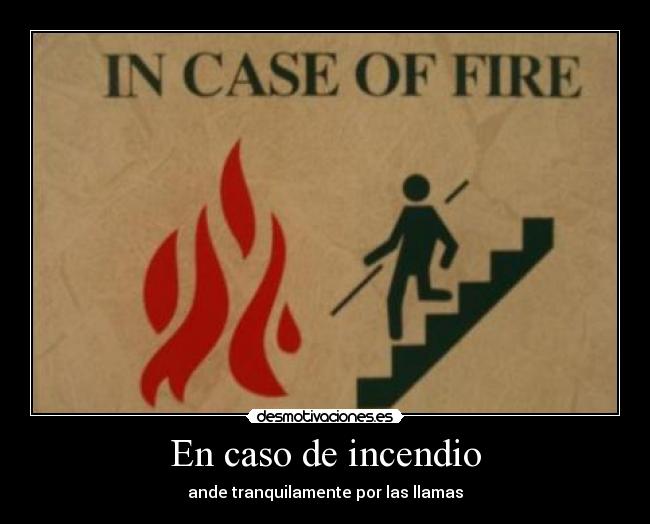 En caso de incendio -