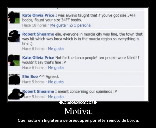 Motiva. - Que hasta en Inglaterra se preocupen por el terremoto de Lorca.