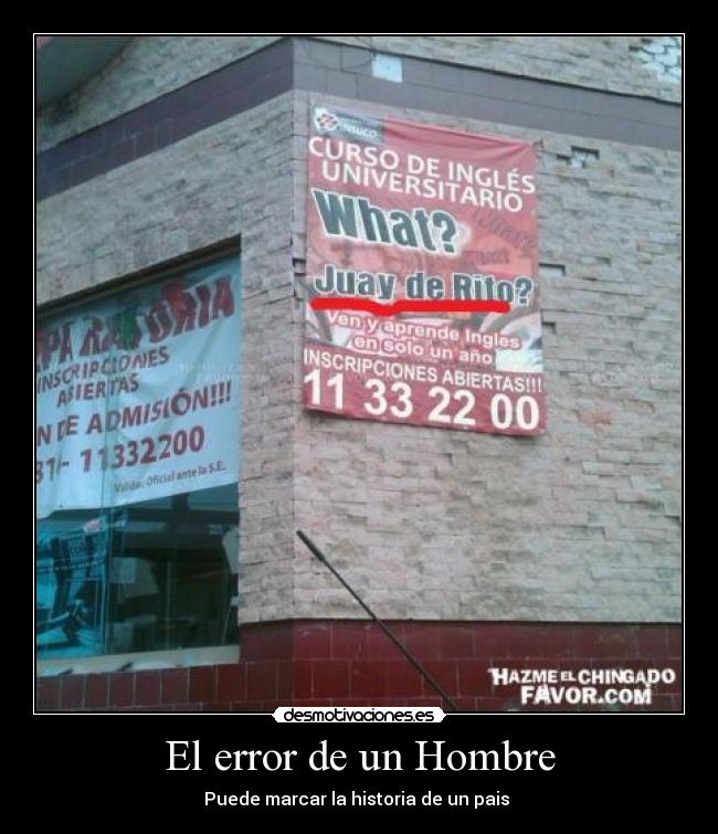 El error de un Hombre -
