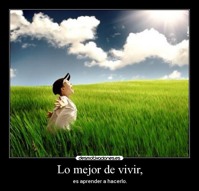 carteles lo mejor de vivir es aprender hacerlo desmotivaciones