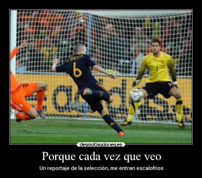 Porque cada vez que veo - Un reportaje de la selección, me entran escalofrios