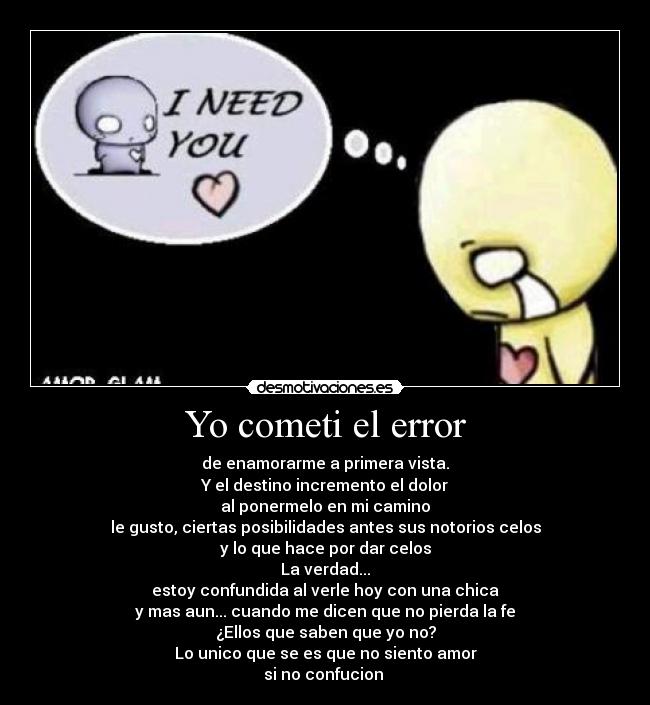 Yo cometi el error -