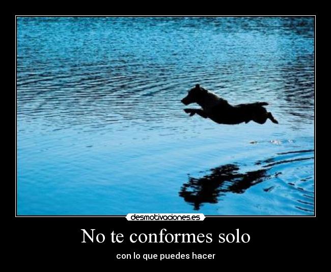 No te conformes solo -