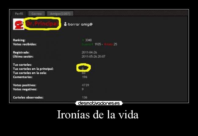 Ironías de la vida -