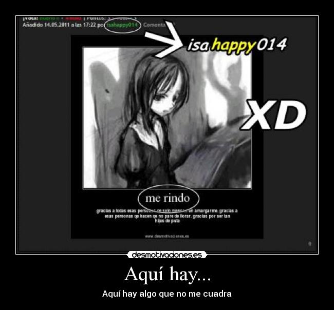 Aquí hay... - Aquí hay algo que no me cuadra