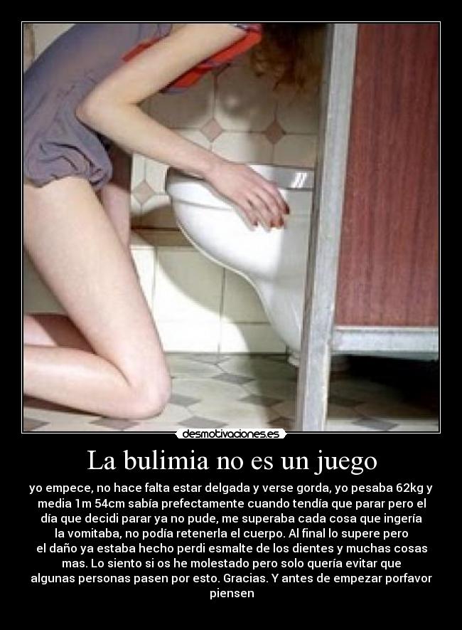 La bulimia no es un juego -