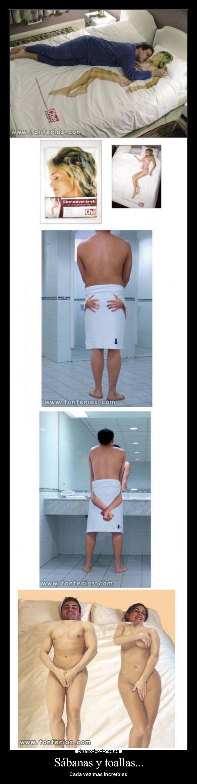 Sábanas y toallas... - Cada vez mas increíbles.