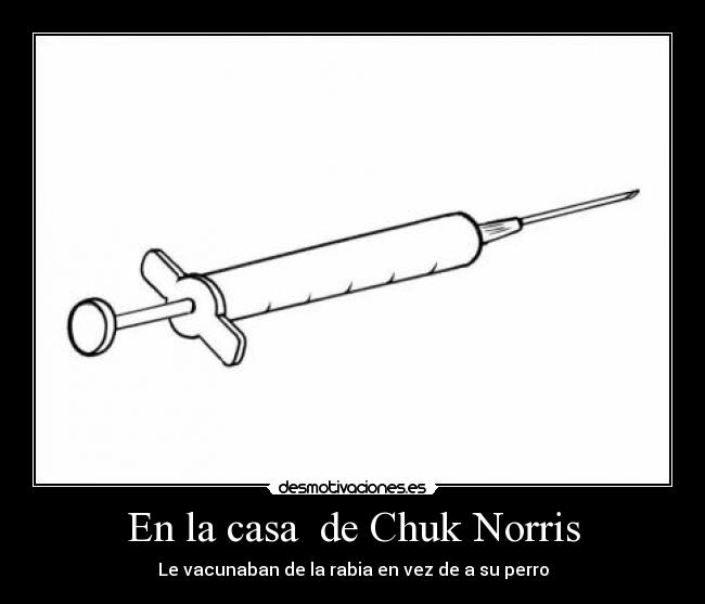 En la casa de Chuk Norris - Le vacunaban de la rabia en vez de a su perro