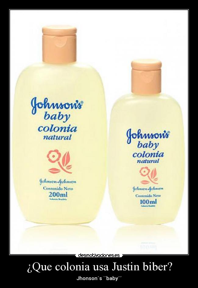 ¿Que colonia usa Justin biber? -
