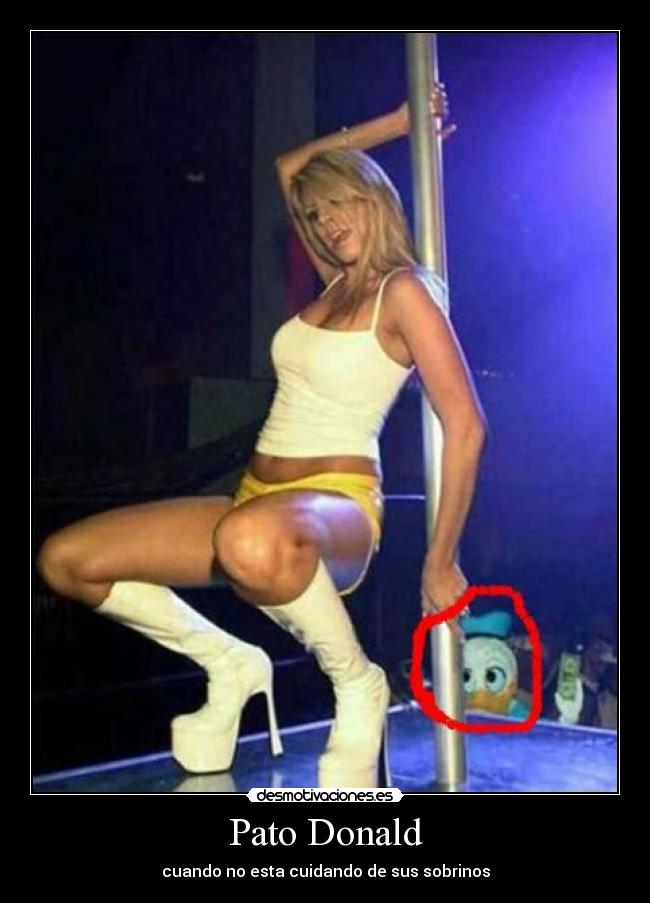 Pato Donald - cuando no esta cuidando de sus sobrinos