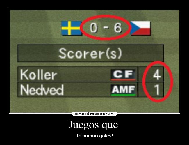 Juegos que - te suman goles!