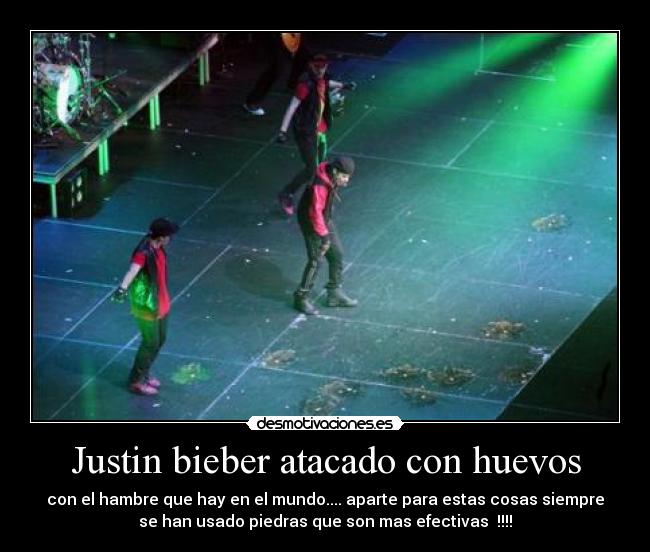 Justin bieber atacado con huevos -