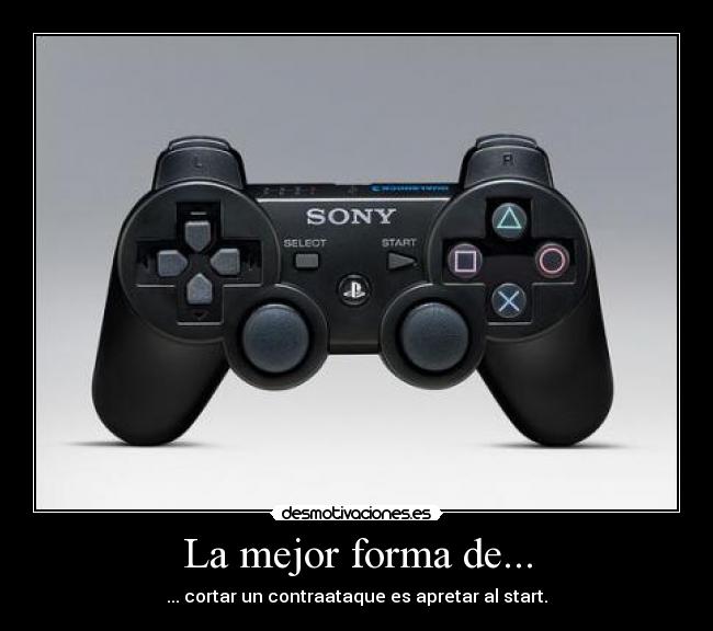 La mejor forma de... - ... cortar un contraataque es apretar al start.