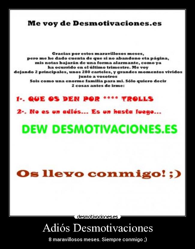 Adiós Desmotivaciones - 