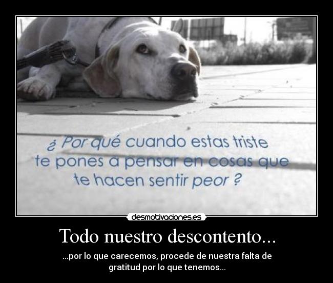 Todo nuestro descontento... -