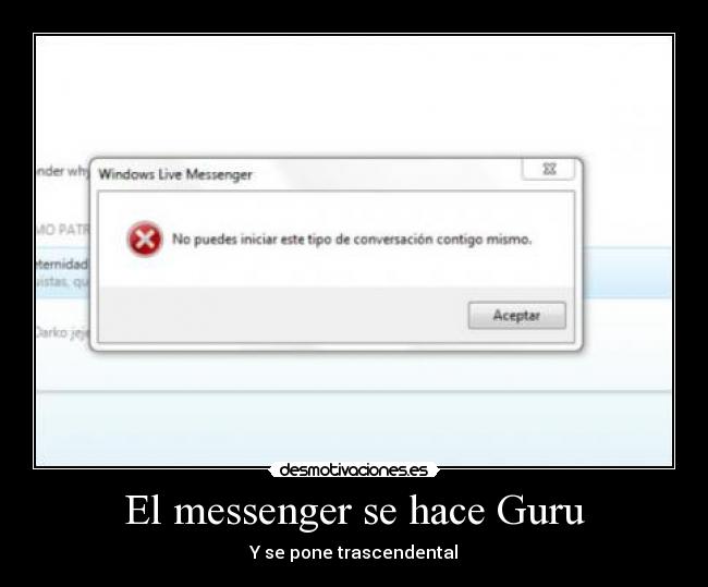 carteles messenger pone trascendental desmotivaciones