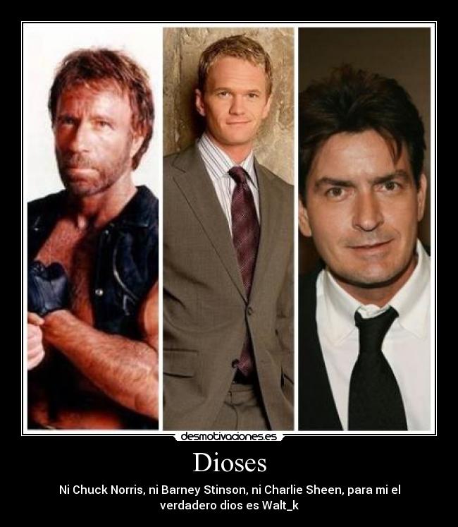 Dioses - Ni Chuck Norris, ni Barney Stinson, ni Charlie Sheen, para mi el
verdadero dios es Walt_k