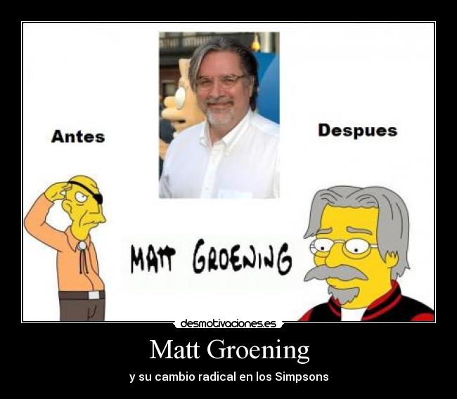 Matt Groening - y su cambio radical en los Simpsons