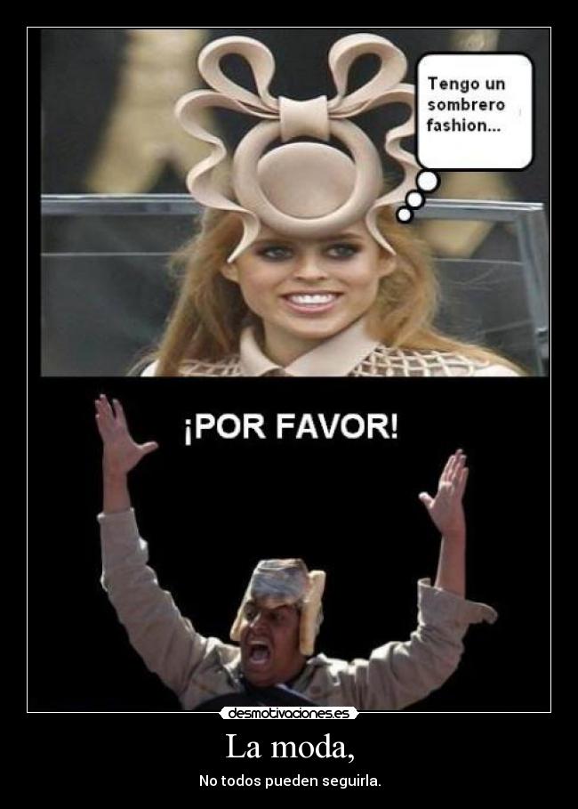 La moda, - No todos pueden seguirla.