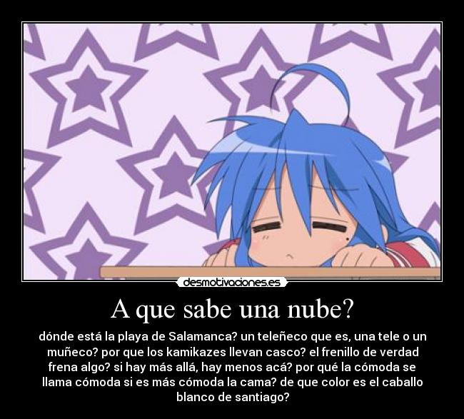 A que sabe una nube? -