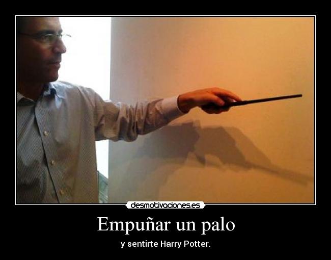 Empuñar un palo - y sentirte Harry Potter.