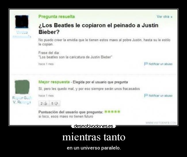 mientras tanto - en un universo paralelo.