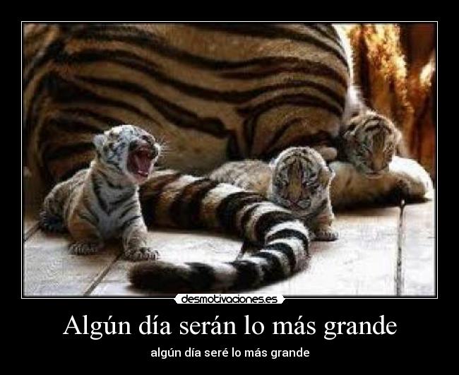 Algún día serán lo más grande - algún día seré lo más grande