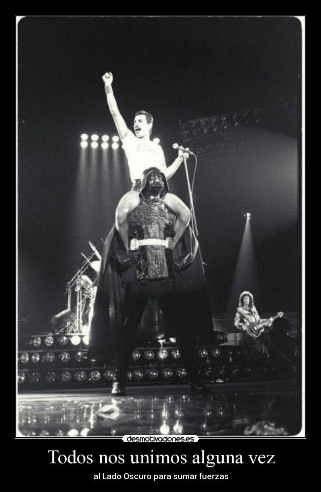 carteles queen darth vader lado oscuro desmotivaciones