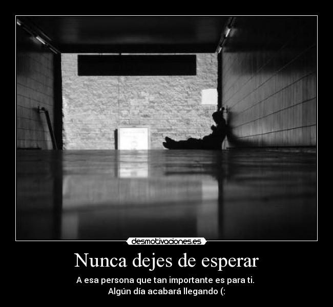 Nunca dejes de esperar -
