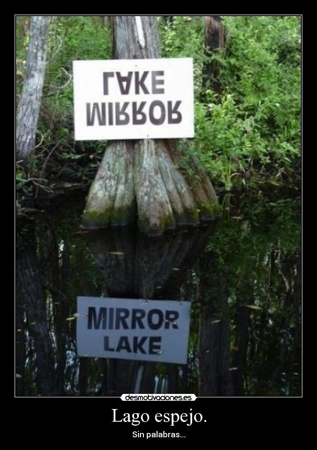 Lago espejo. -
