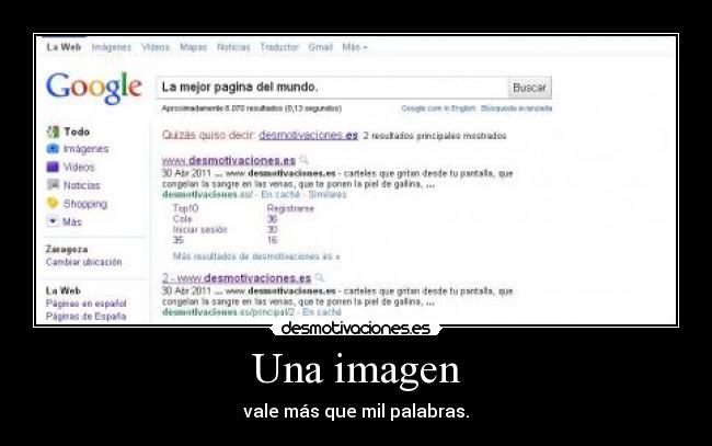 Una imagen - vale más que mil palabras.