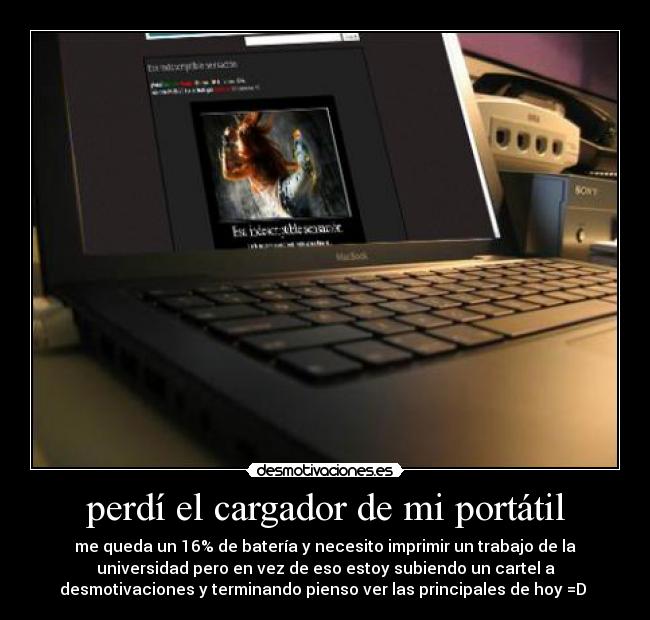 perdí el cargador de mi portátil -