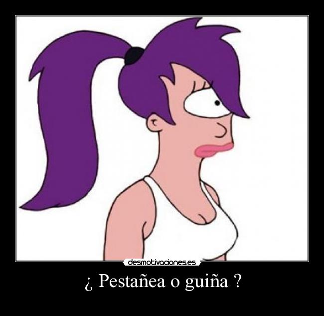 ¿ Pestañea o guiña ? -