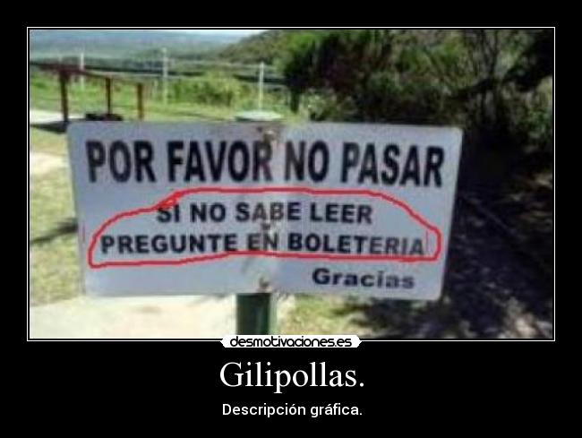 Gilipollas. - Descripción gráfica.