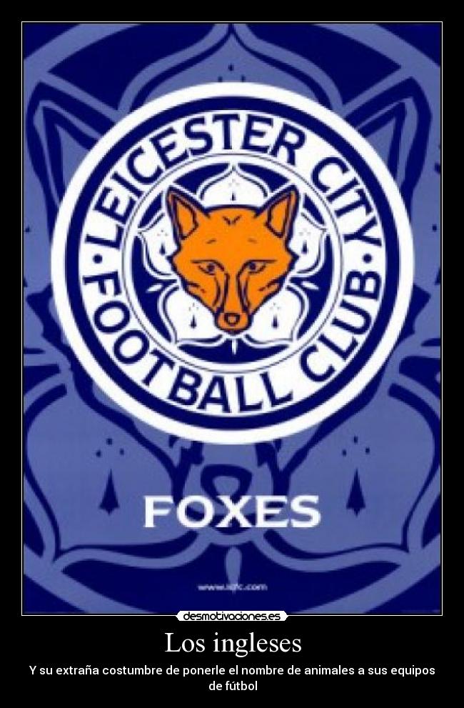 Los ingleses - Y su extraña costumbre de ponerle el nombre de animales a sus equipos de fútbol