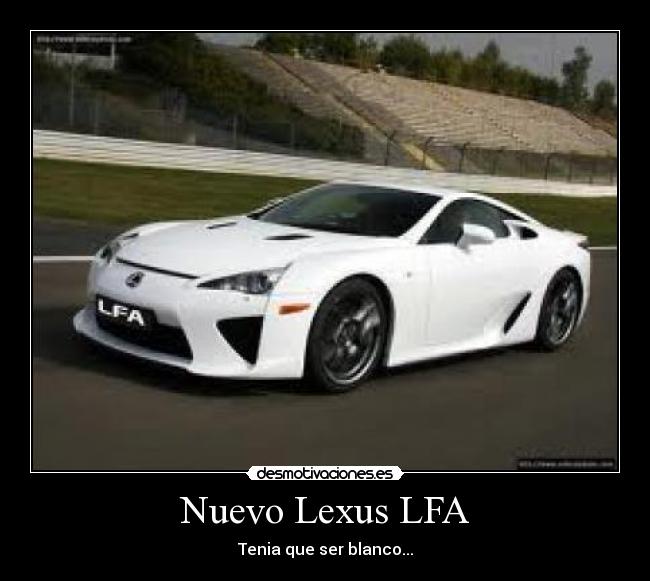 Nuevo Lexus LFA - Tenia que ser blanco...