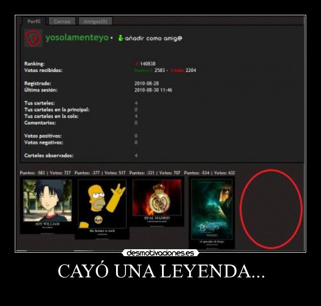 carteles leyenda desmotivaciones
