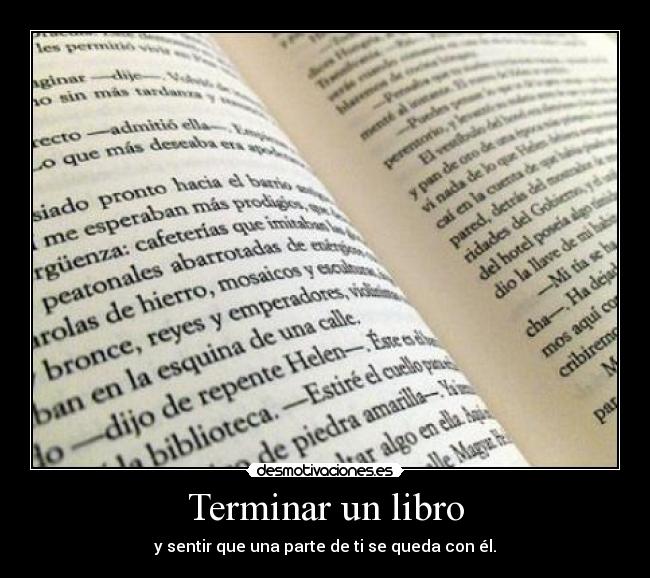 carteles libro letras terminar sentir parte desmotivaciones