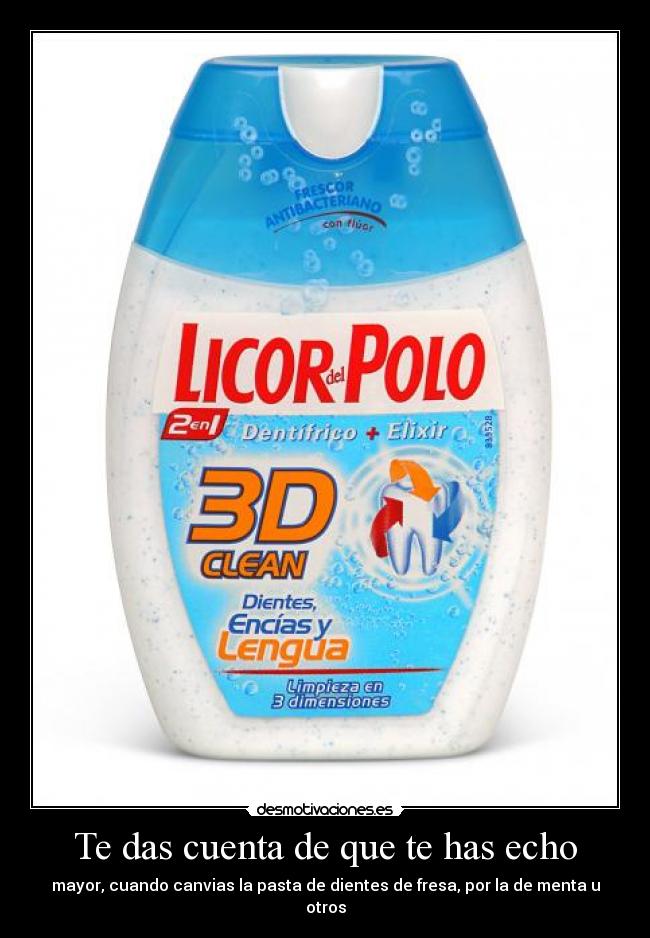 Te das cuenta de que te has echo - 