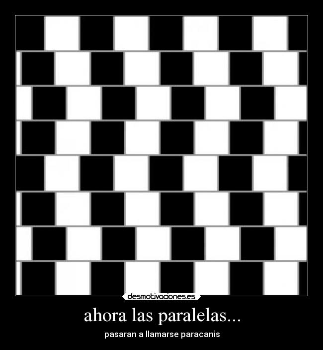 ahora las paralelas... - pasaran a llamarse paracanis