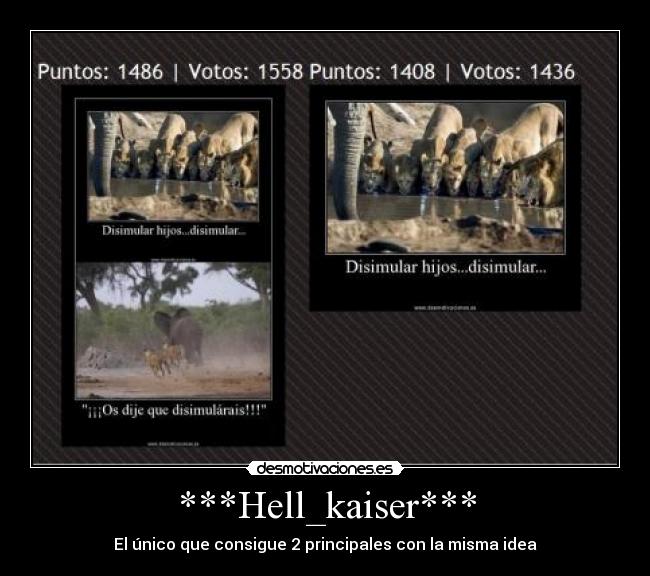***Hell_kaiser*** - El único que consigue 2 principales con la misma idea