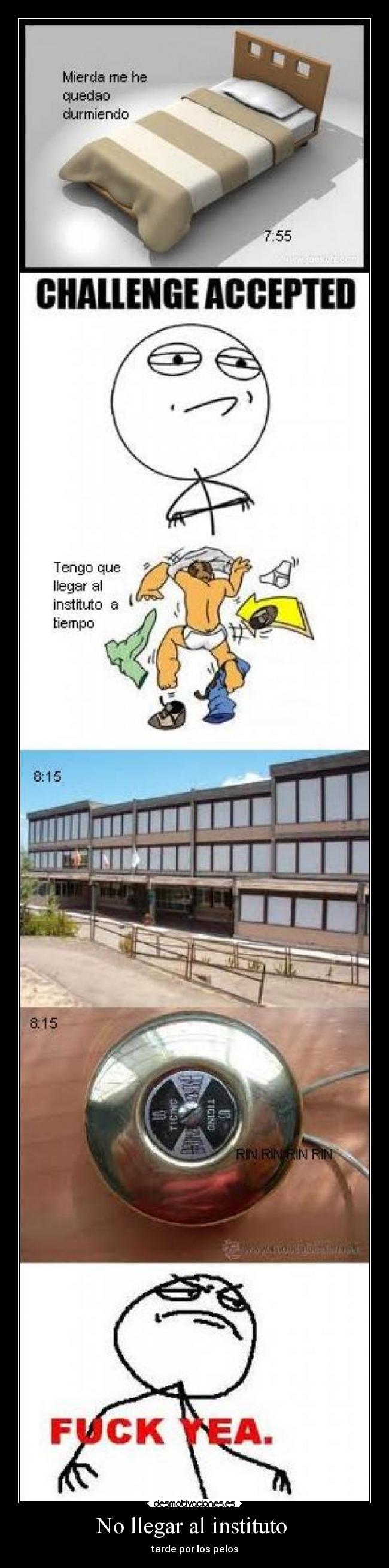 No llegar al instituto - tarde por los pelos