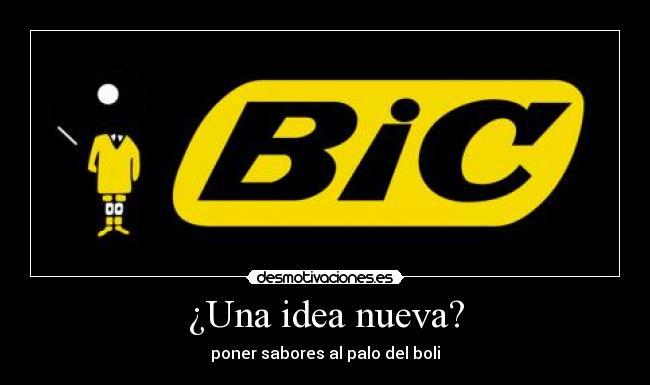 ¿Una idea nueva? - poner sabores al palo del boli