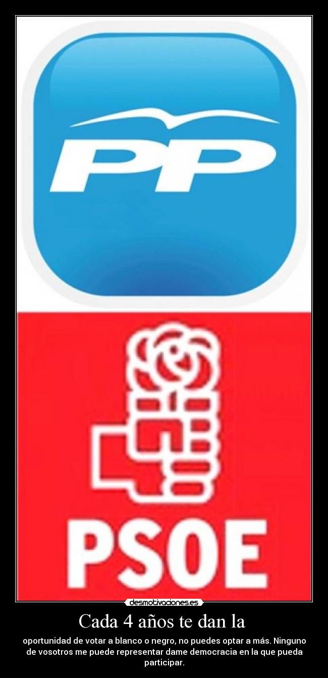 Cada 4 años te dan la -