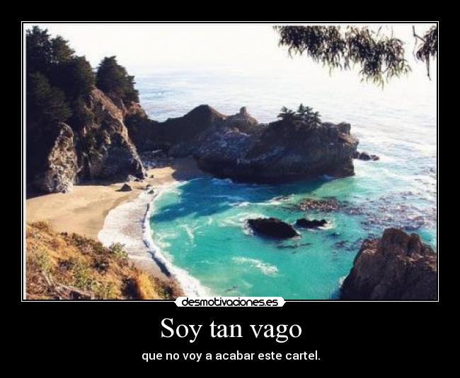 Soy tan vago - que no voy a acabar este cartel.