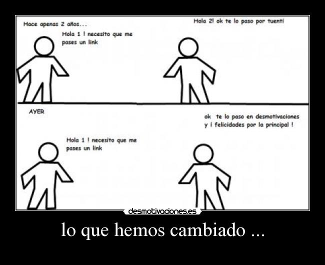 lo que hemos cambiado ... -