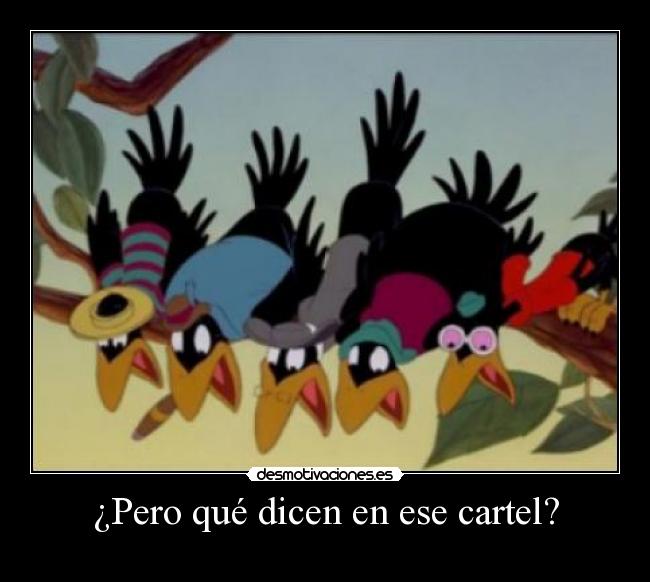 ¿Pero qué dicen en ese cartel? -