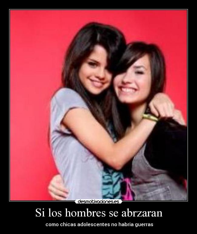 Si los hombres se abrzaran - como chicas adolescentes no habria guerras