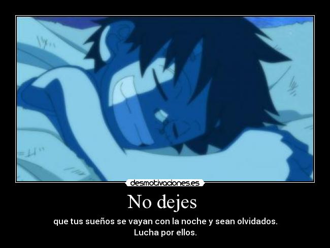 No dejes -