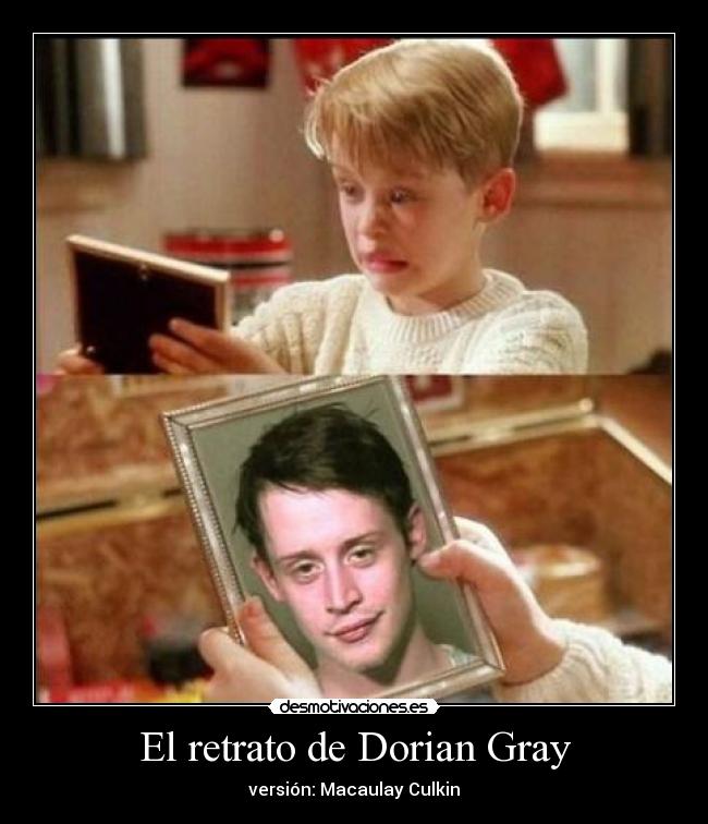 carteles dorian gray macaulay culkin retrato ferminelfiero desmotivaciones